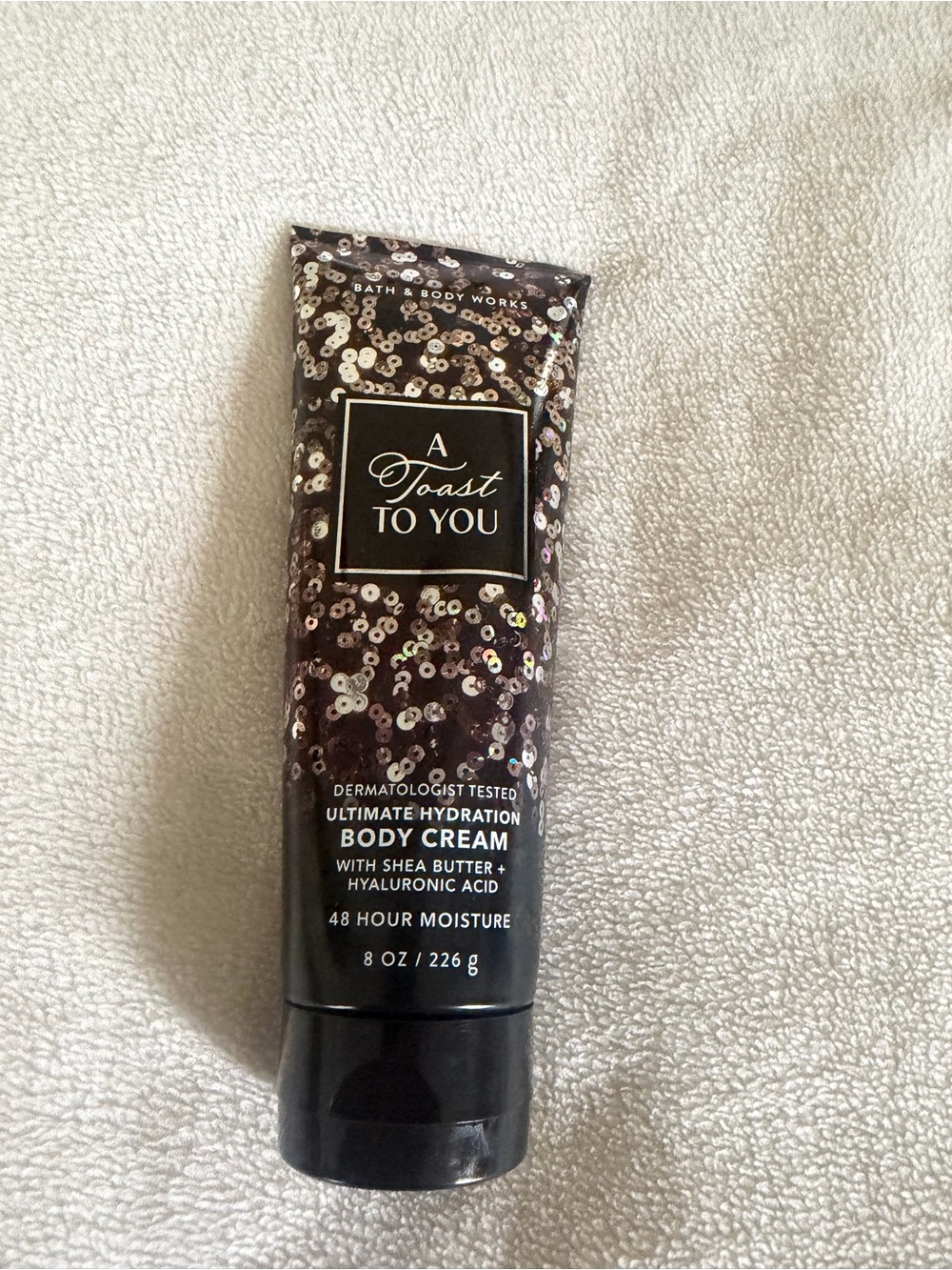 Bath & Body Works A Toast To You Body Cream - Brown & Gold Sequin Design